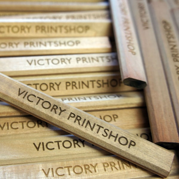 Engraved Carpenter Pencils: Personalized Flat Pencils, Bulk Available