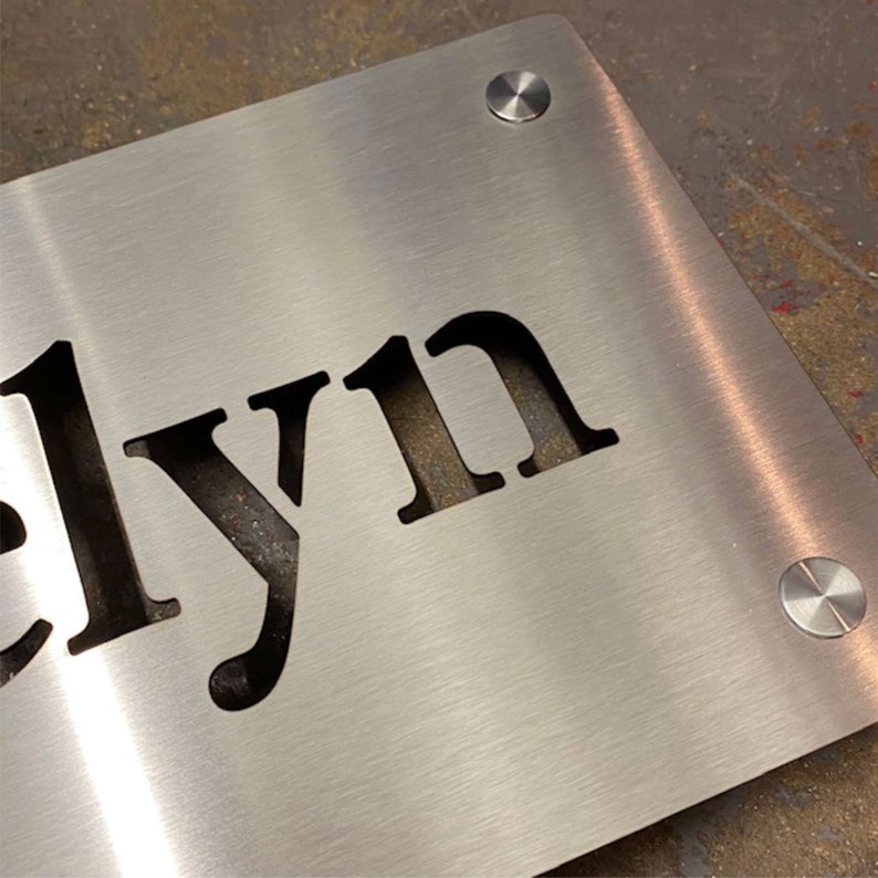 Stainless Steel House Sign House Name Sign Metal House Sign Etsy