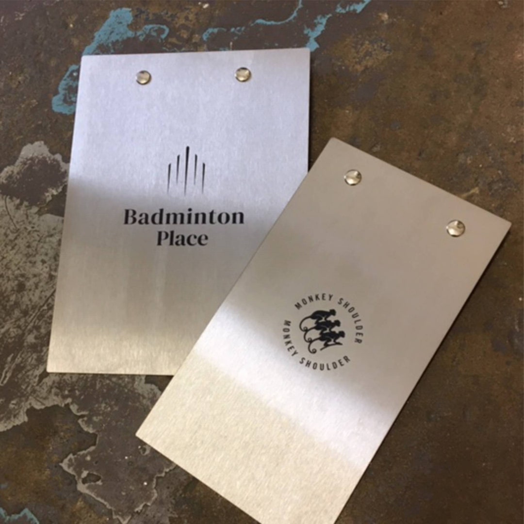 5 Custom, Laser Marked, Stainless Steel Clipboards, A4, A5, DL Sizes, Metal Clipboards With