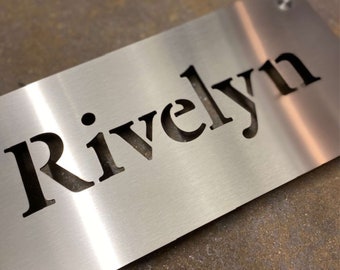 Custom Stainless Steel Business Sign, House Nameplate