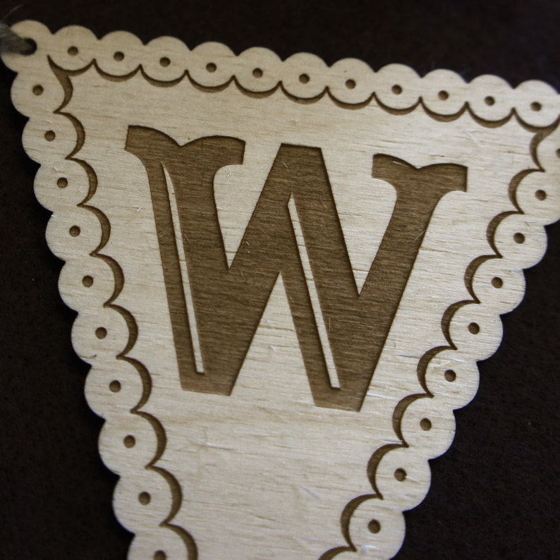 Triangles Personalised Wooden Wedding and Event Bunting