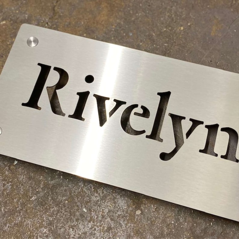 Stainless Steel House Sign House Name Sign Metal House Sign Etsy