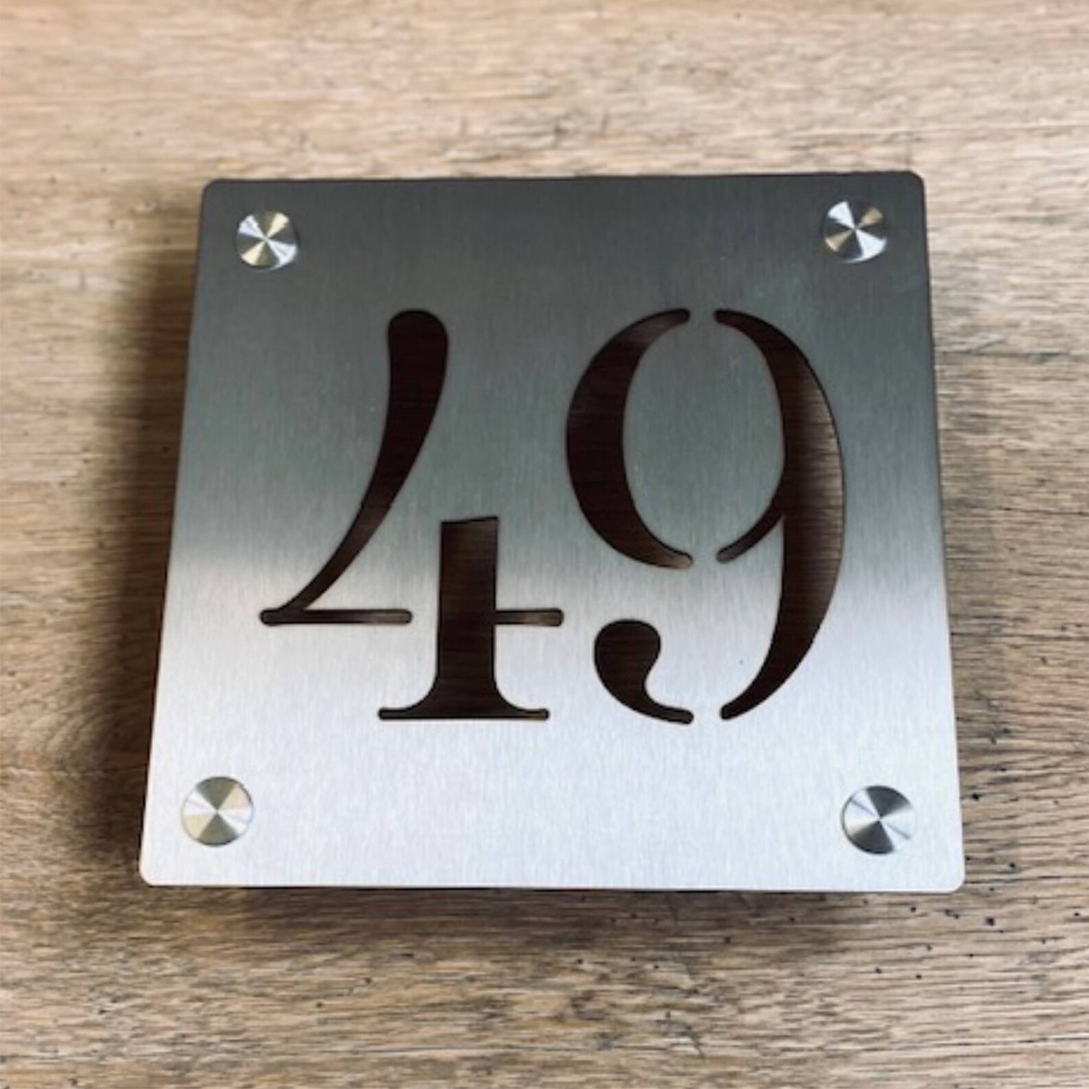 Stainless Steel House Number Stainless Steel House Sign Etsy