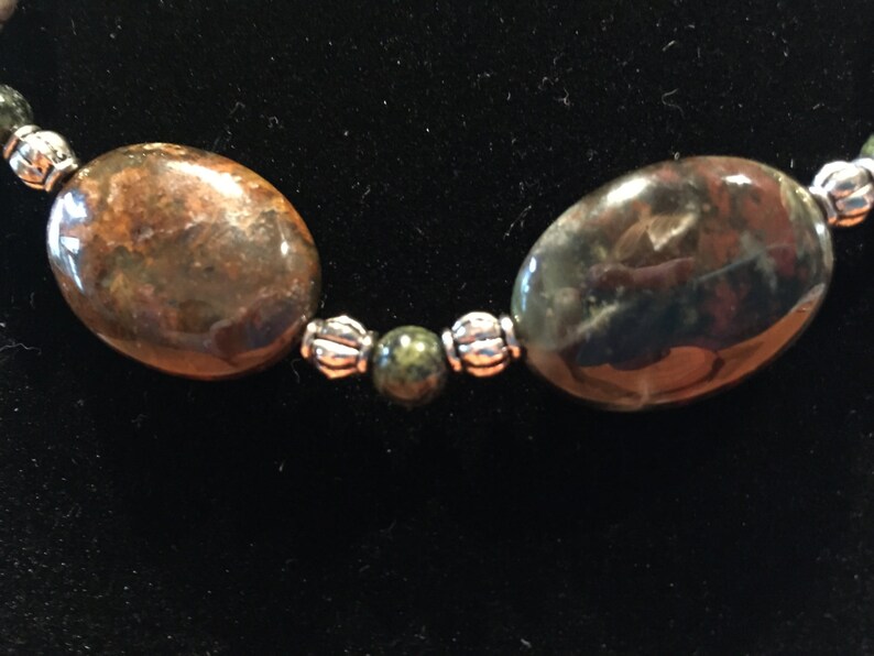Chinese Jasper Necklace Etsy