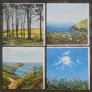 Wenskaarten, Set van 4 Kunstkaarten
