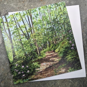 Woodland Walk Art Card, Blank Inside