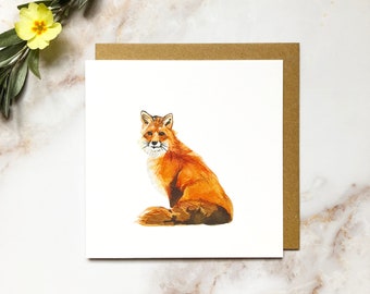 Charming Fox Illustrated Greetings Card