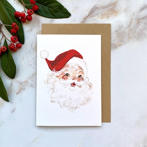 Weihnachtsmann / Weihnachtsmann - Illustrierte Weihnachtskarten - 5er SET - A6 Größe