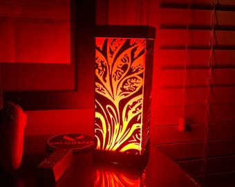 Floral Pattern LED Accent Lamp | 3D Printed  | Free Shipping