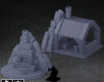 Karak Azgara Dwarven Forges | Tabletop Gaming Terrain | 28mm to 32mm Scale | 3D Printed  | Free Shipping