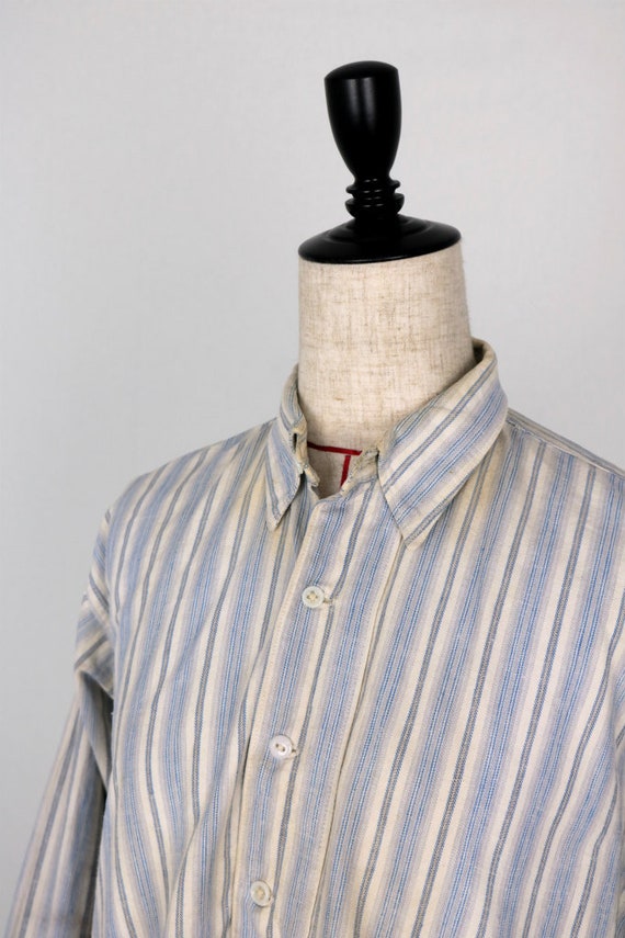 French vintage smock long shirt/France 1940's/pul… - image 3