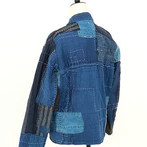 MITSUGU SASAKI/super boro boro jacket/Japanese Boro/sashiko/hand stitched/work jacket/patchwork/patched/mixed indigo blue/020 image 9