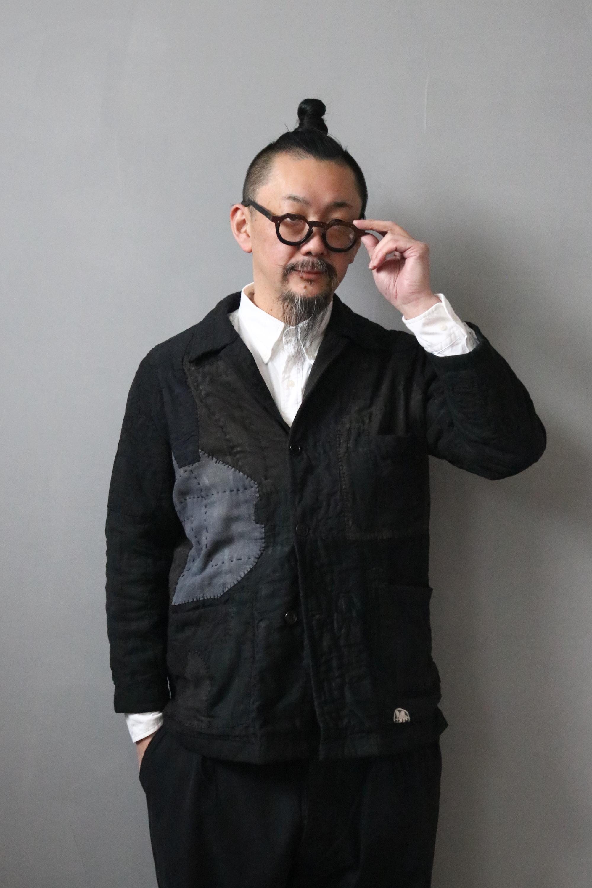 Super Boro Boro Black Patchwork Italian Vintage Work Jacket/hand