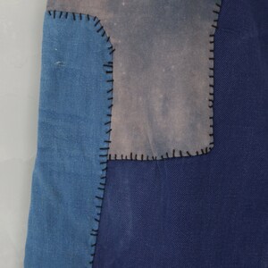 MITSUGU SASAKI/French vintage patchwork blue work pants/France 1960's/patched/workwear/blue/hand stitched/213 image 5