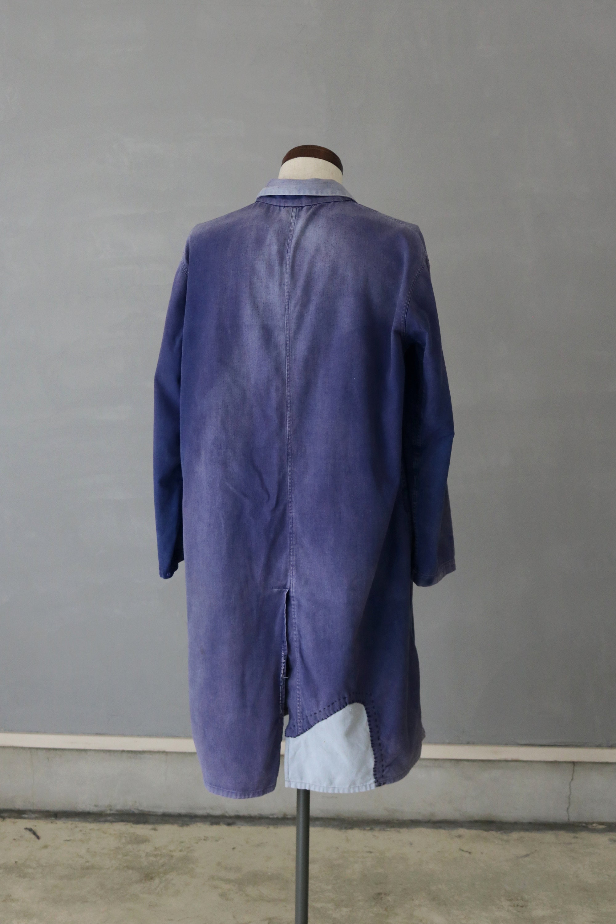 MITSUGU Sasaki/vietnamese Vintage Patchwork Faded Blue Work Coat ...