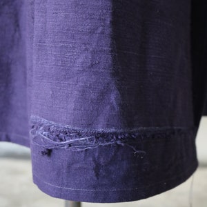 SASAKI-CHIHO/Japanese antique cotton purple apron-skirt/Japan/Japanese antique kimono/remade/remake/apron/226 image 6