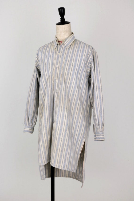 French vintage smock long shirt/France 1940's/pul… - image 2