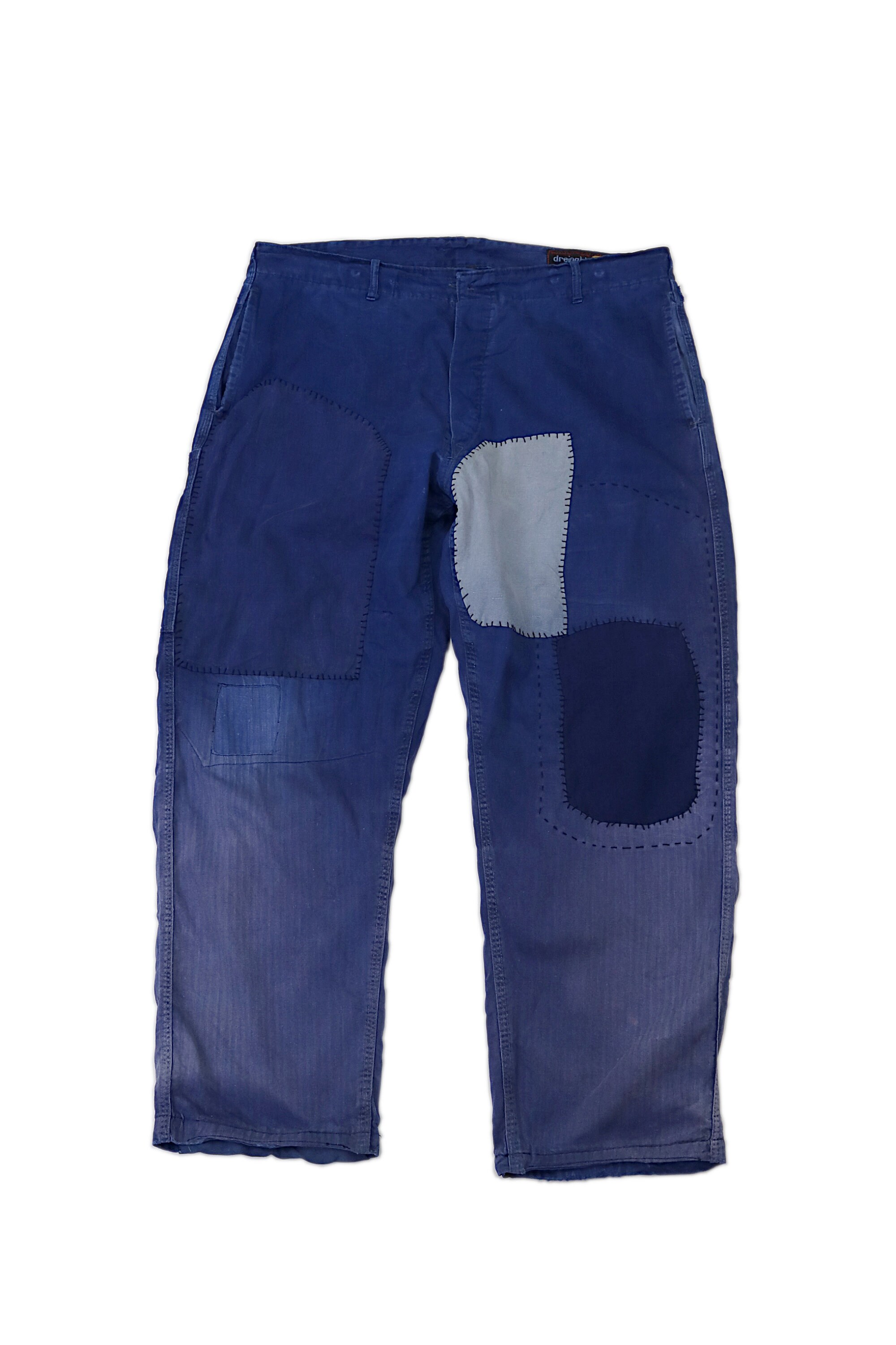 MITSUGU Sasaki/german Vintage Patchwork Blue Work Pants
