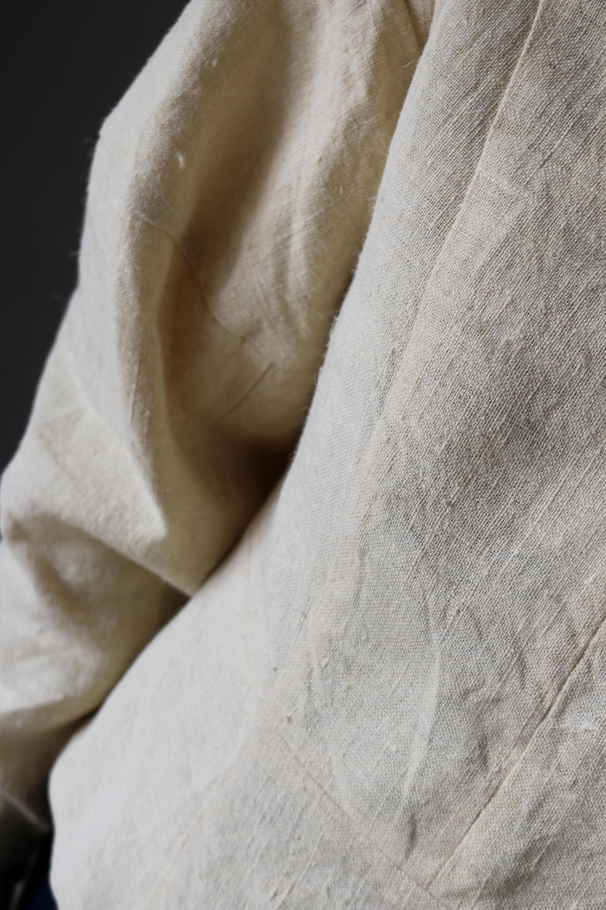 Sasaki-chiho/french Antique Linen Ecru White Shirt/long