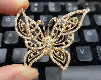 1pc Big size Butterfly Shape Muti Rows Necklace Pendant Jewelry Links Findings Connector