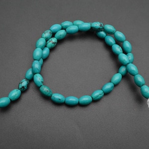 1 Strang 8x10mm Blau Howlith Türkis Reis Tube Barrel Stein Lose Perlen