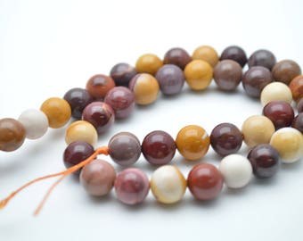 High Quality Natural Mookaite Smooth Stone Round Loose Beads 4mm~14mm