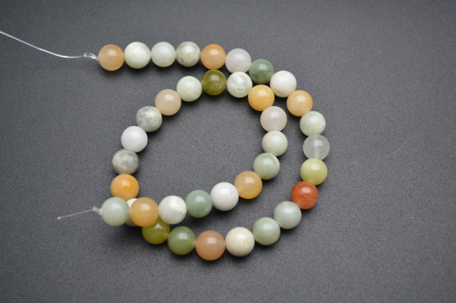 Mix color Hsiuyen Jade Stone Round Loose Beads 4mm12mm | Etsy