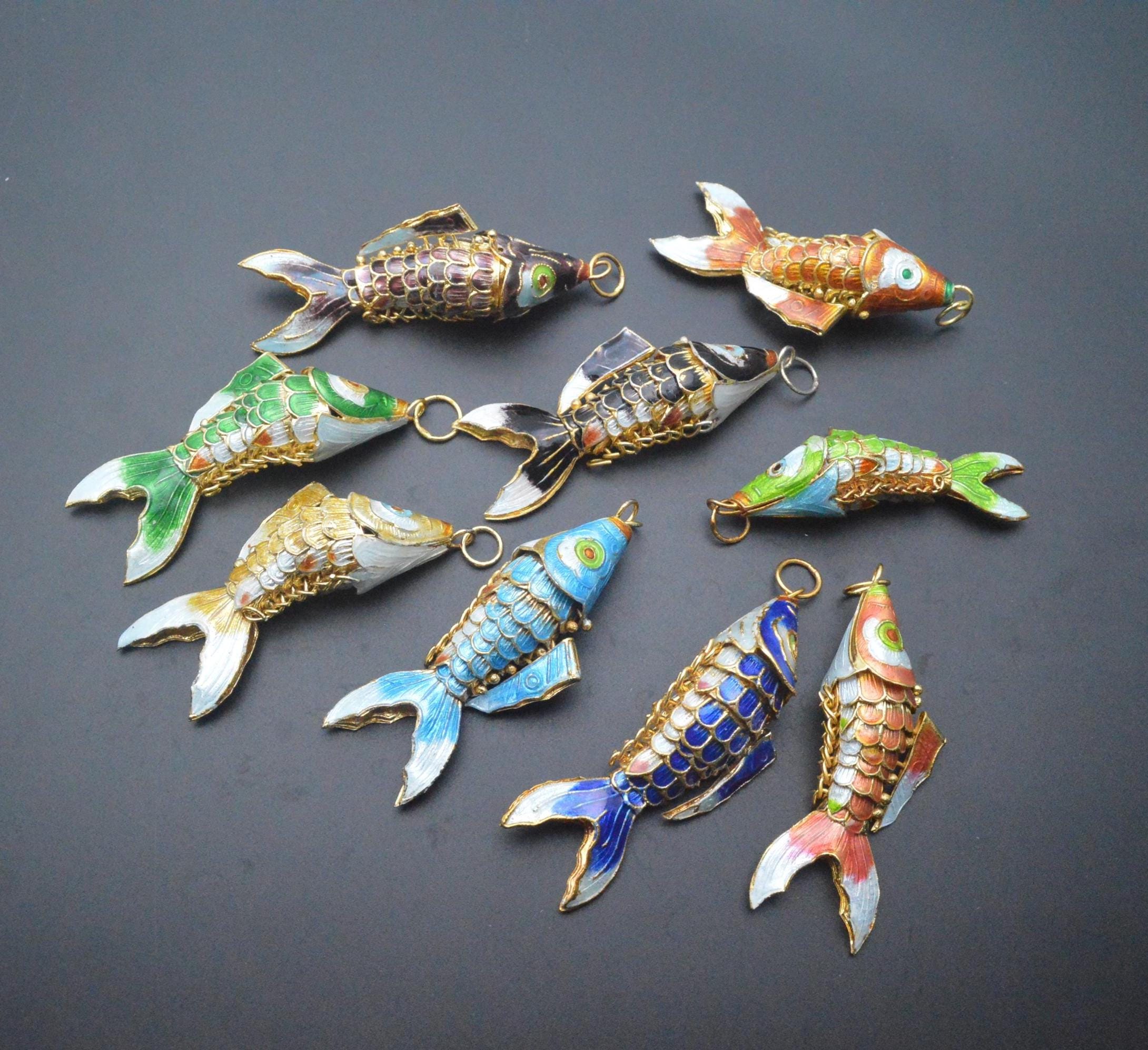 Collana Con Pesce, Ciondolo A Forma Di Pesce Saltatore - Foto 12