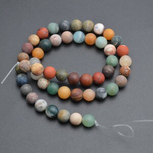 New Arrival Matte Mix Semi Precious Stone Round Loose Beads 6mm 8mm 10mm Jewelry making