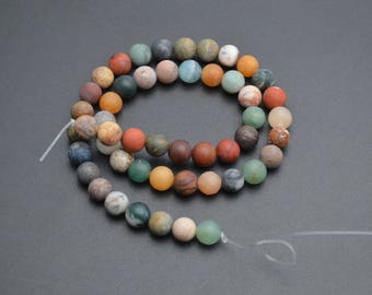 Cheriswelry Kit Di 300 Perline Rotonde In Agata Naturale Effetto - Foto 7