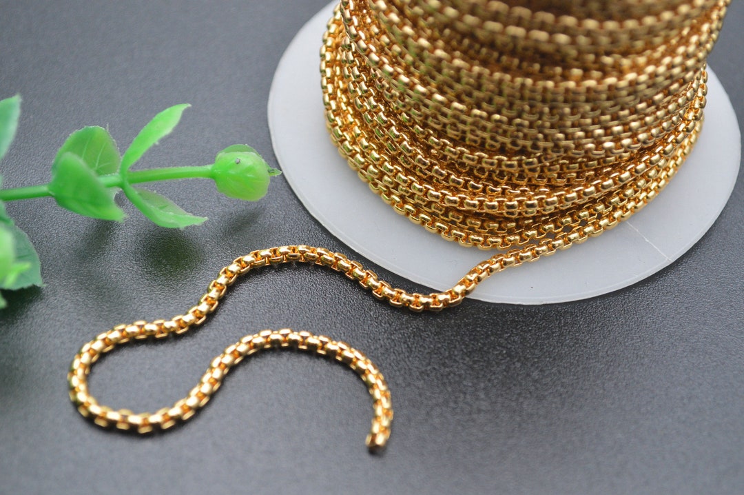 20 Metres Color Remain Long Time 2.5mm Thickness Box Snake Chains for ...