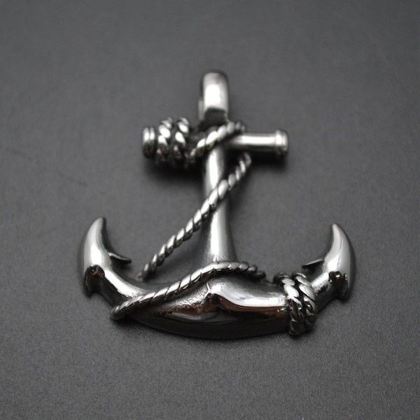 Cool Stainless Steel Metal Boat Anchor Necklace Pendant For Jewelry Making