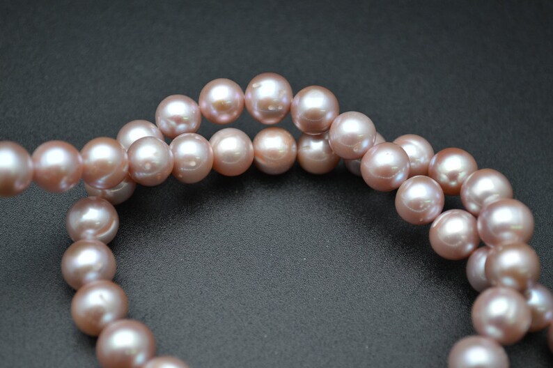 910mm Pink Color Fresh Water Pearl Round Beads Etsy