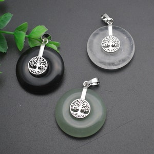 Collana Pendente Amazonite E Malachite Gioielli In Pietra Preziosa Naturale Collana Di Fiori - Foto 3