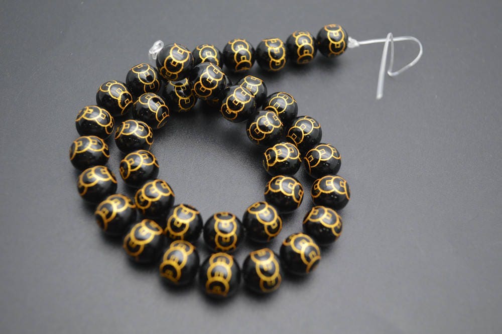 Black Agate Faceted Rondelle Beads - 2mm x 4mm