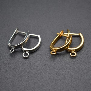 10pc Nickle Free Anti-rust Gold Rhodium and Rhodium Color Metal Earring Hooks Clasps Jewelry Findings