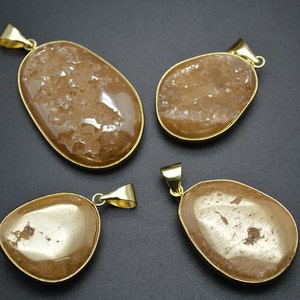 Champagne Color Irregular Flat Oval Drusy Geode Agate Stone - Etsy