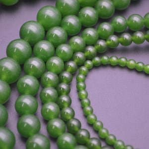 5strands Dyed Green Malai Jade Stone Round Loose Beads 4mm 6mm 8mm 10mm 12mm Jewelry Making Supplies