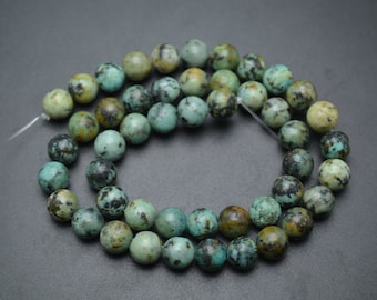 4mm~12mm Natural African Turquoise Stone Round Loose Beads