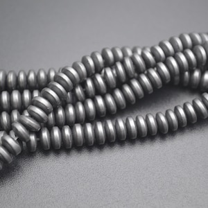 Matte Smooth Hematite Rondelle Spacer Loose Beads 2X4mm 3x6mm 4x8mm DIY Jewelry findings