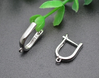 S925 Silver Leverback Earring Hook Clasps fit Dangle Earrings Jewelry making Supplies