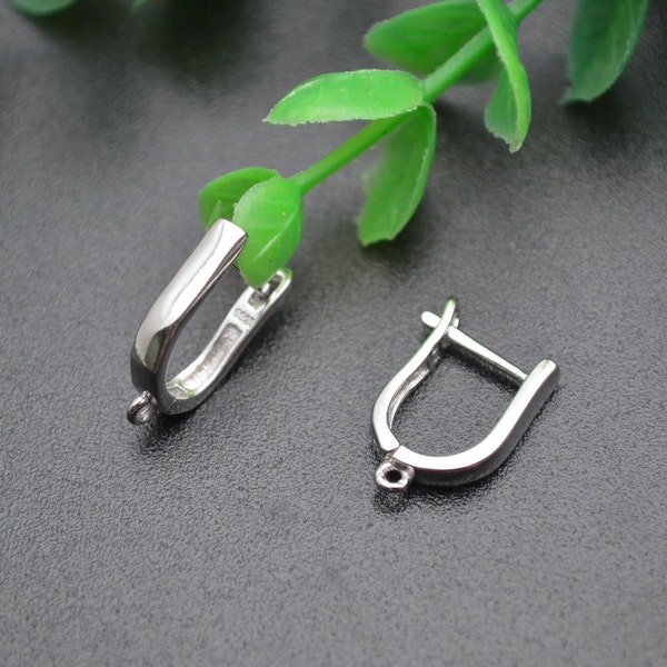 S925 Silver Leverback Earring Hook Clasps fit Dangle Earrings Jewelry making Supplies