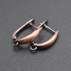 10pc Various Designs Antique Copper Color Metal Leverback Earring Clasps Hooks Jewelry Findings for Dangle Earrings Making