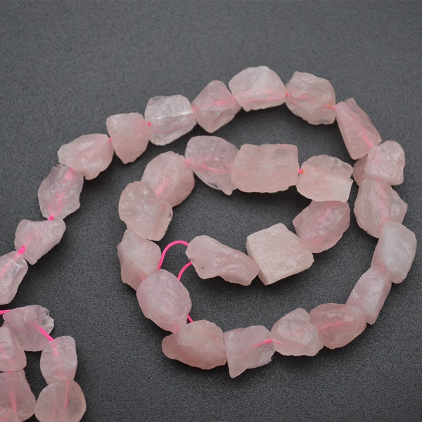 Natural Raw Rough Rose Quartz Stone Nugget Loose Beads Jewelry making materials