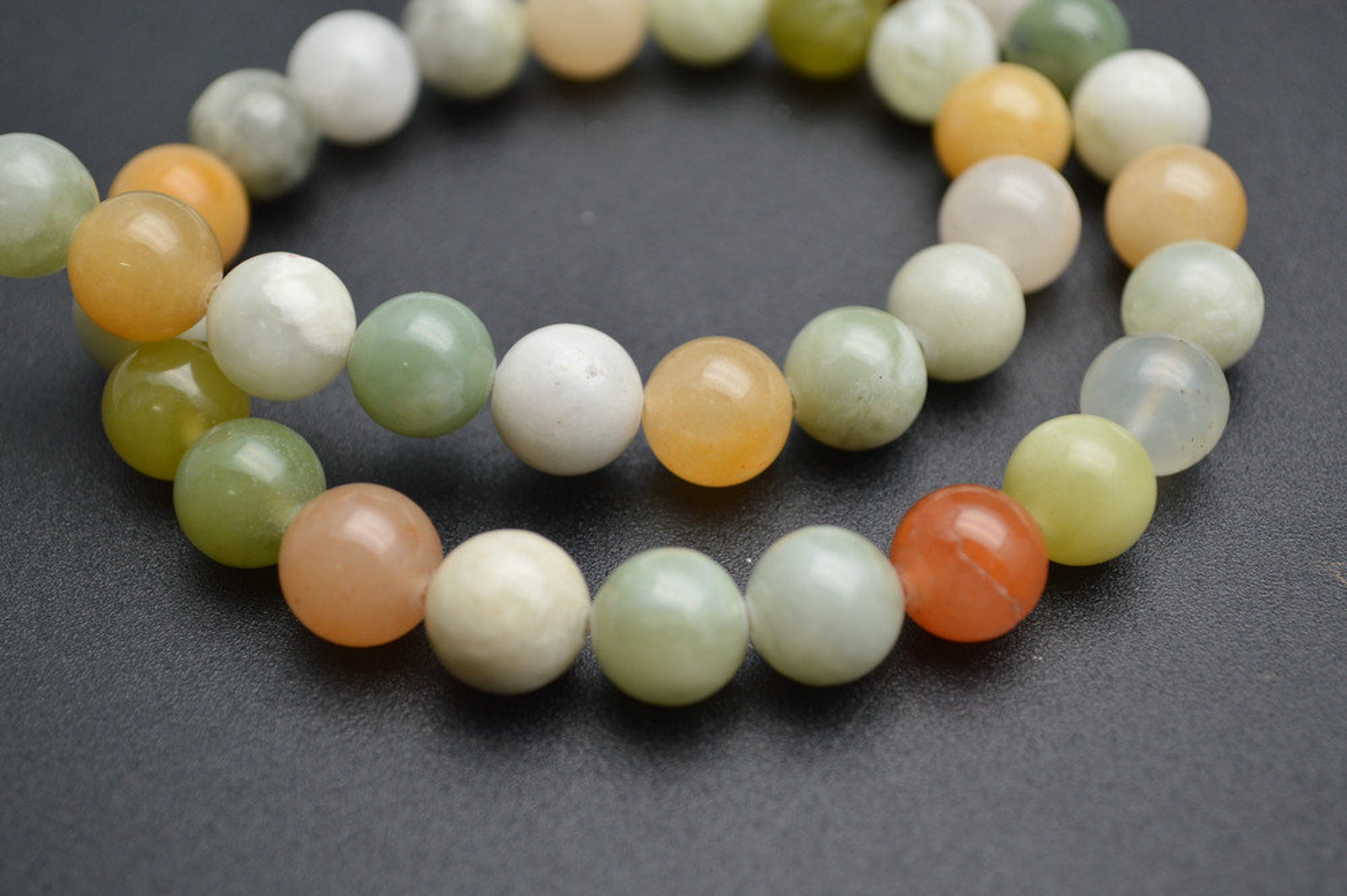 Mix Color Hsiuyen Jade Stone Round Loose Beads 4mm12mm Etsy