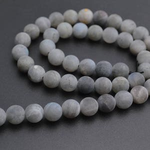 Matte Natural Labradorite Stone Round Loose Beads 4mm~12mm