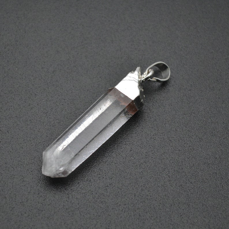 Gold plating Silver color plating Natural Crystal Point Pillar Rough Stone Pendant