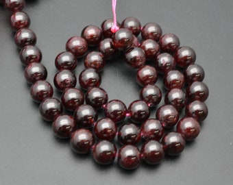 Natural Garnet Stone Round Loose Beads 4mm~12mm Good Quality DIY Jewelry Necklace Making Supplies