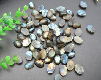 Cabochons ovales en labradorite naturelle brillante de haute qualité 10x12mm 10x14mm 12x16mm 13x18mm 18x25mm 30x40mm