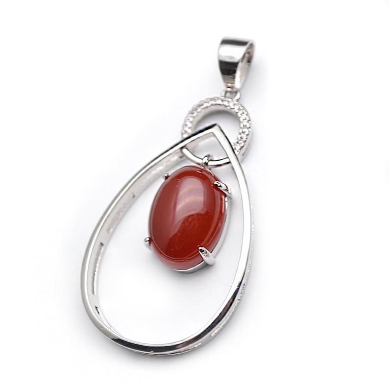 New design Big Drop Pendant Double Layer Natural Agate Cabochon Jewelry Supplies